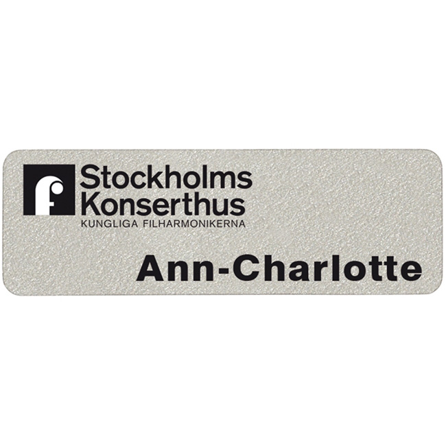 Namnskylt Plast 76 x 25 mm och 4 färger