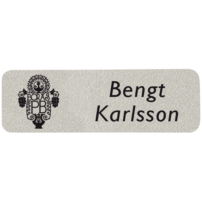 Namnskylt Plast 60 x 18 mm och 4 färger