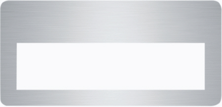 Namnbricka Aluminium Window med Pappersinlägg 74 x 36 mm