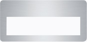 Namnbricka Aluminium Window med Pappersinlägg 74 x 36 mm