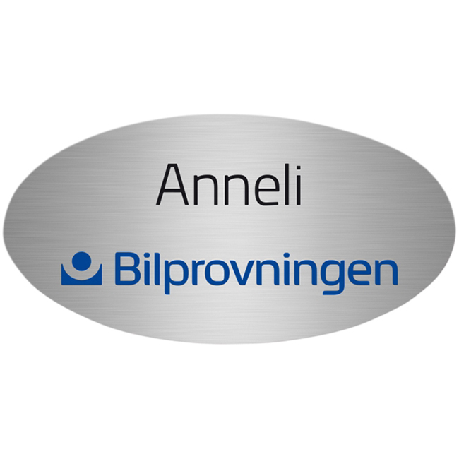 Namnskylt Metall Oval 63 x 32 mm Finns 6 färger - 4