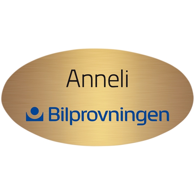 Namnskylt Metall Oval 63 x 32 mm Finns 6 färger - 3