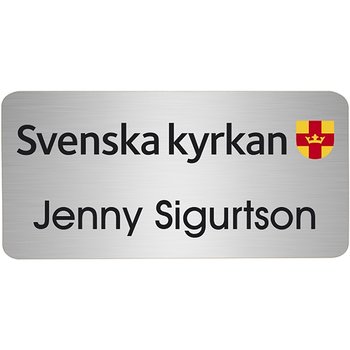 Namnskylt Metall 60 x 30 mm Finns 6 färger