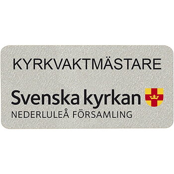 Namnskylt Plast 60 x 30 mm och 4 färger