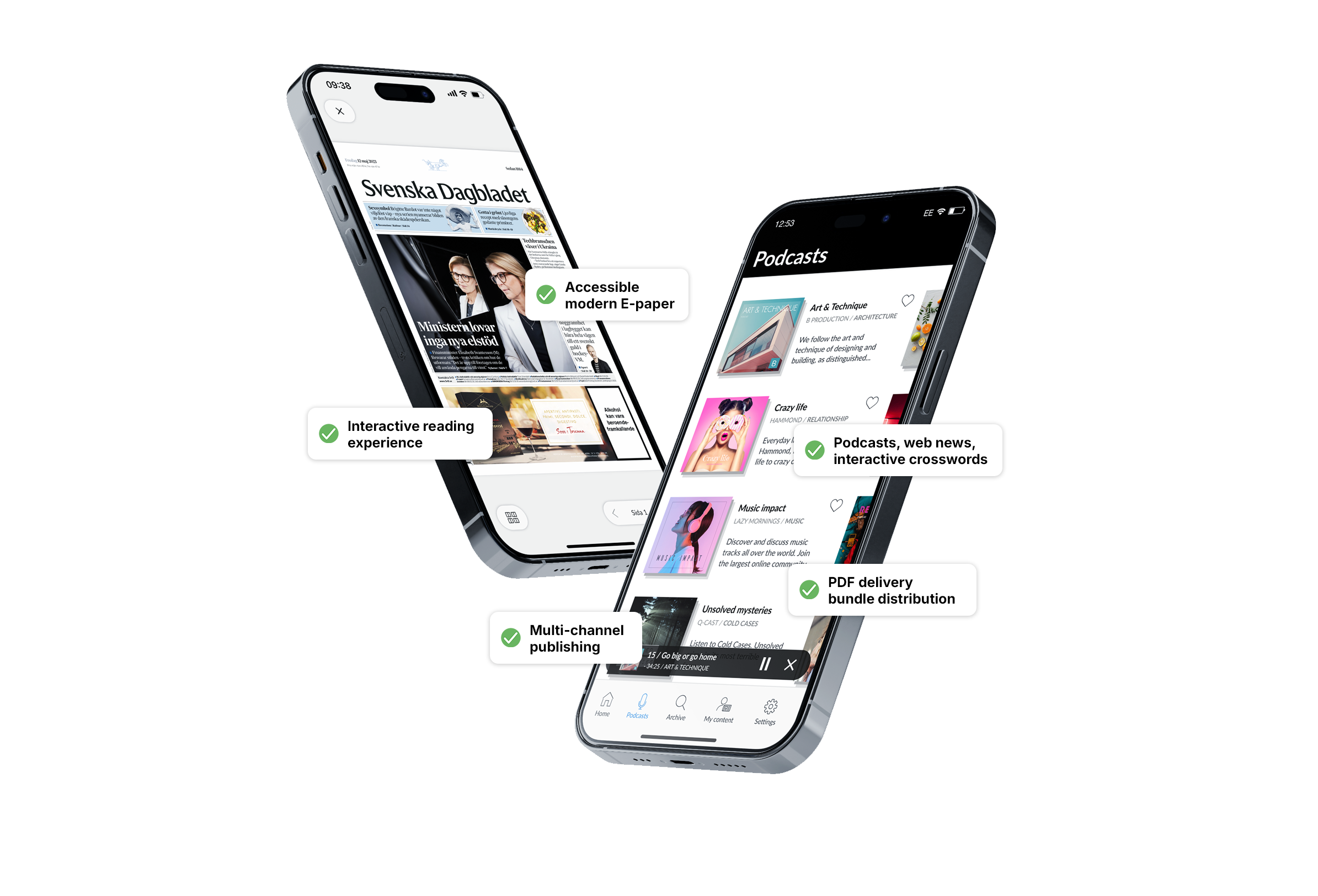 An image showing the Prenly e-newspaper platform where publishers can make their content accessible to everyone.