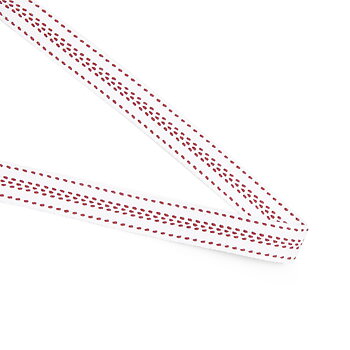 Bomullsband Stripe Red