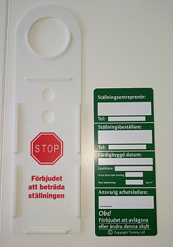 Ställningsskylt / Grönskylt.