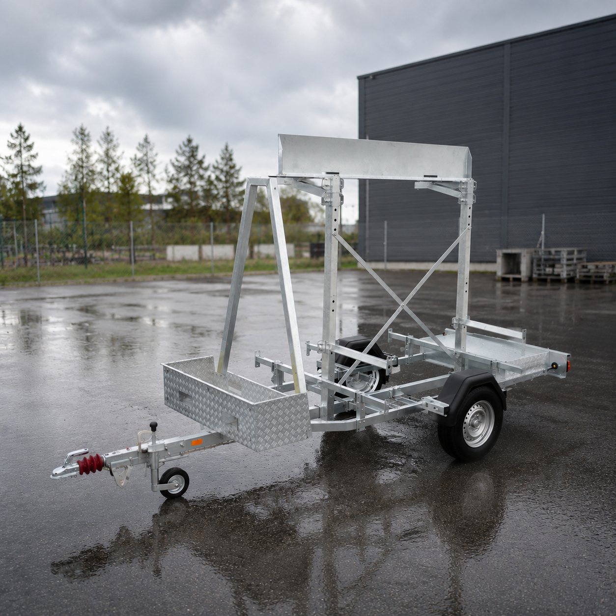 Ställningstrailer Säkra och smidiga trailers för transport av ställning. Se produkter >