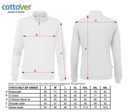 Cottover Unisex Halvzip tröja - 2