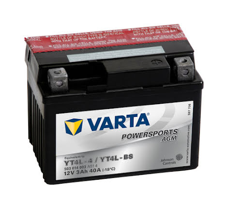 Varta Mc-batteri AGM YTR4A-BS 12v 3Ah