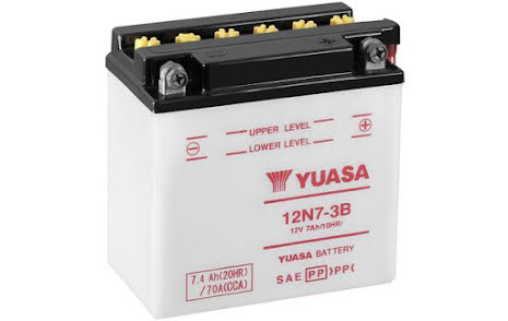 Yuasa Mc batteri 12N7-3B 12v 7,4 Ah