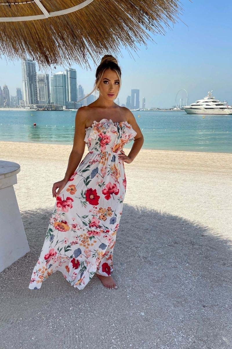 floral dress beach