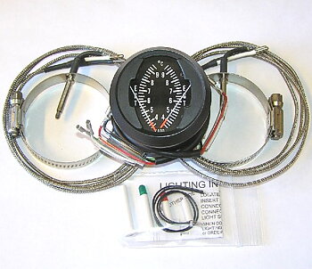 Double exhaust temp gauge
