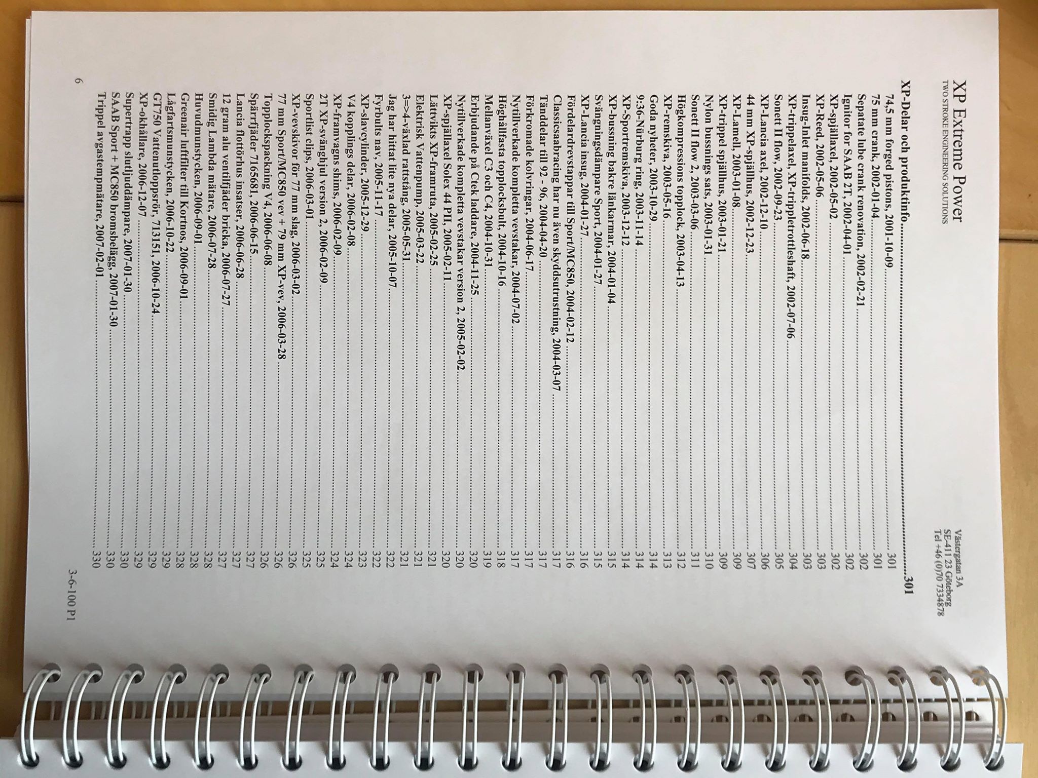 XP Manual for Saab 2-stroke and V4 tuning, Swedish - 5