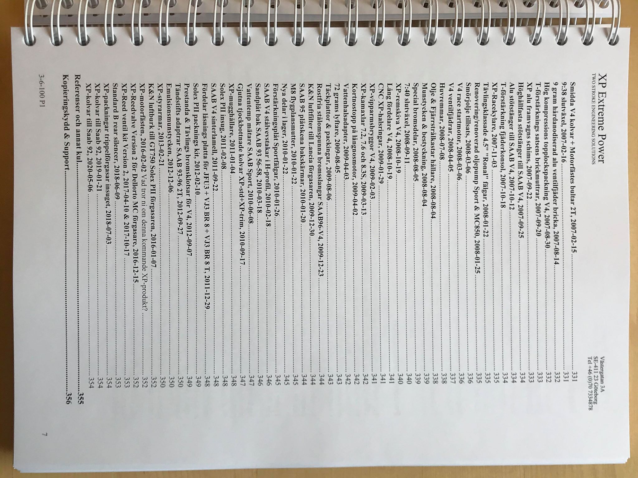 XP Manual for Saab 2-stroke and V4 tuning, Swedish - 6