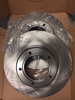 Front brake disc set for Saab V4