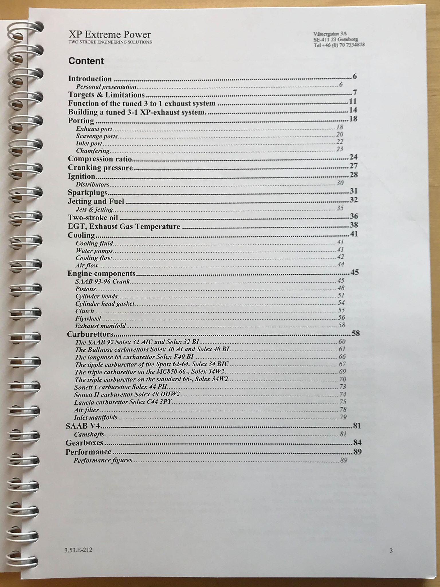 XP Manual for Saab 2-stroke and V4 tuning, In English - 2