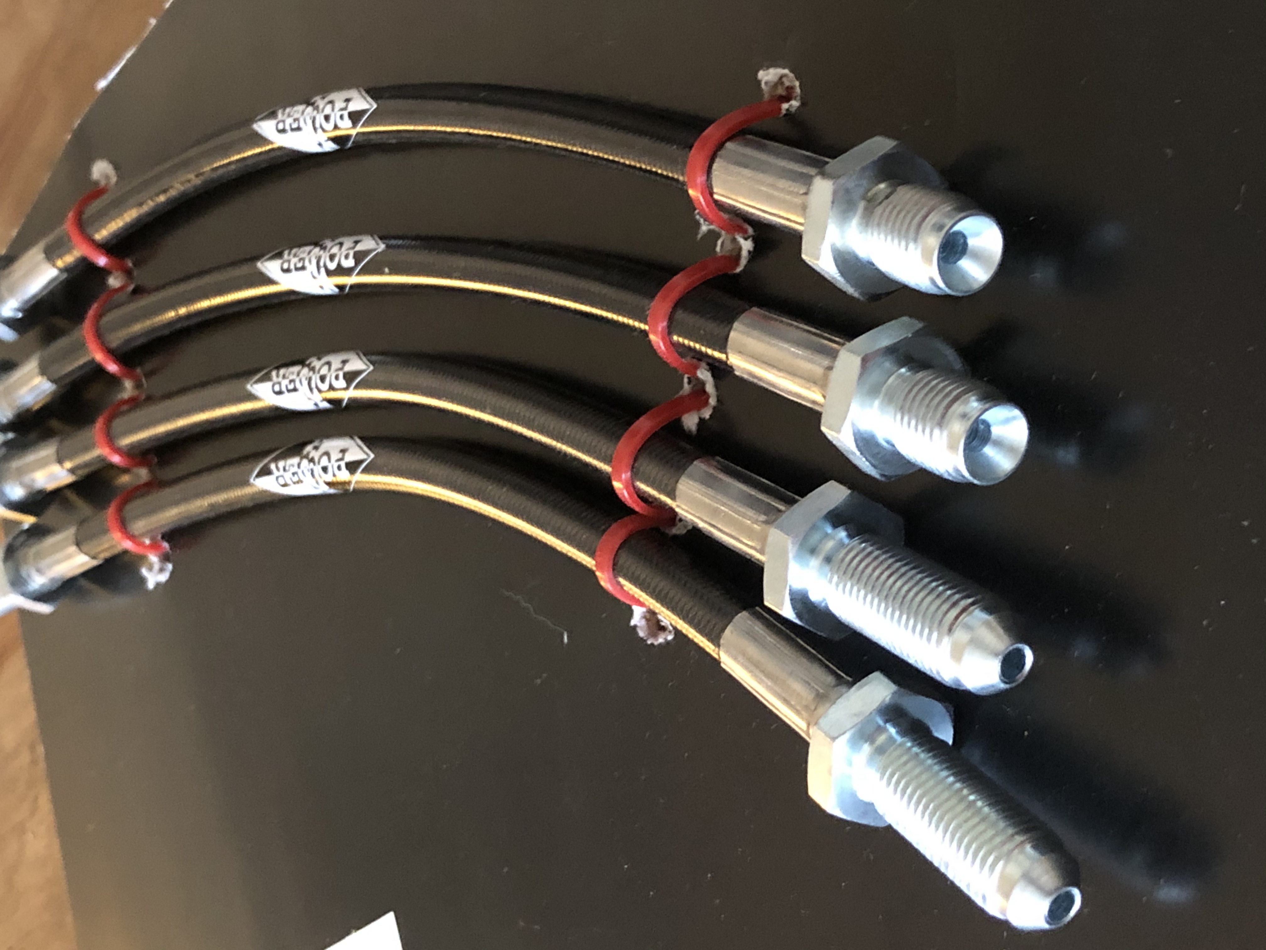 XP Steel braided brake hoses complete set V4