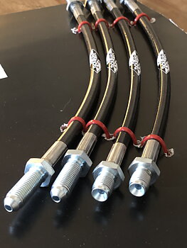 XP Steel braided brake hoses complete set V4