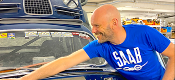T-shirt SAAB Montecarlo blå kortärmad (Storlek Large)