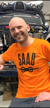 T-shirt SAAB "Indiskt Gul" kortärmad (Storlek X-Large)