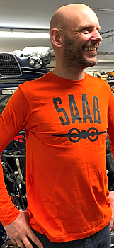 SAAB tröja "Indisk Gul" långärmad (Storlek Medium)