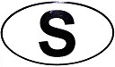 S sticker for Sweden