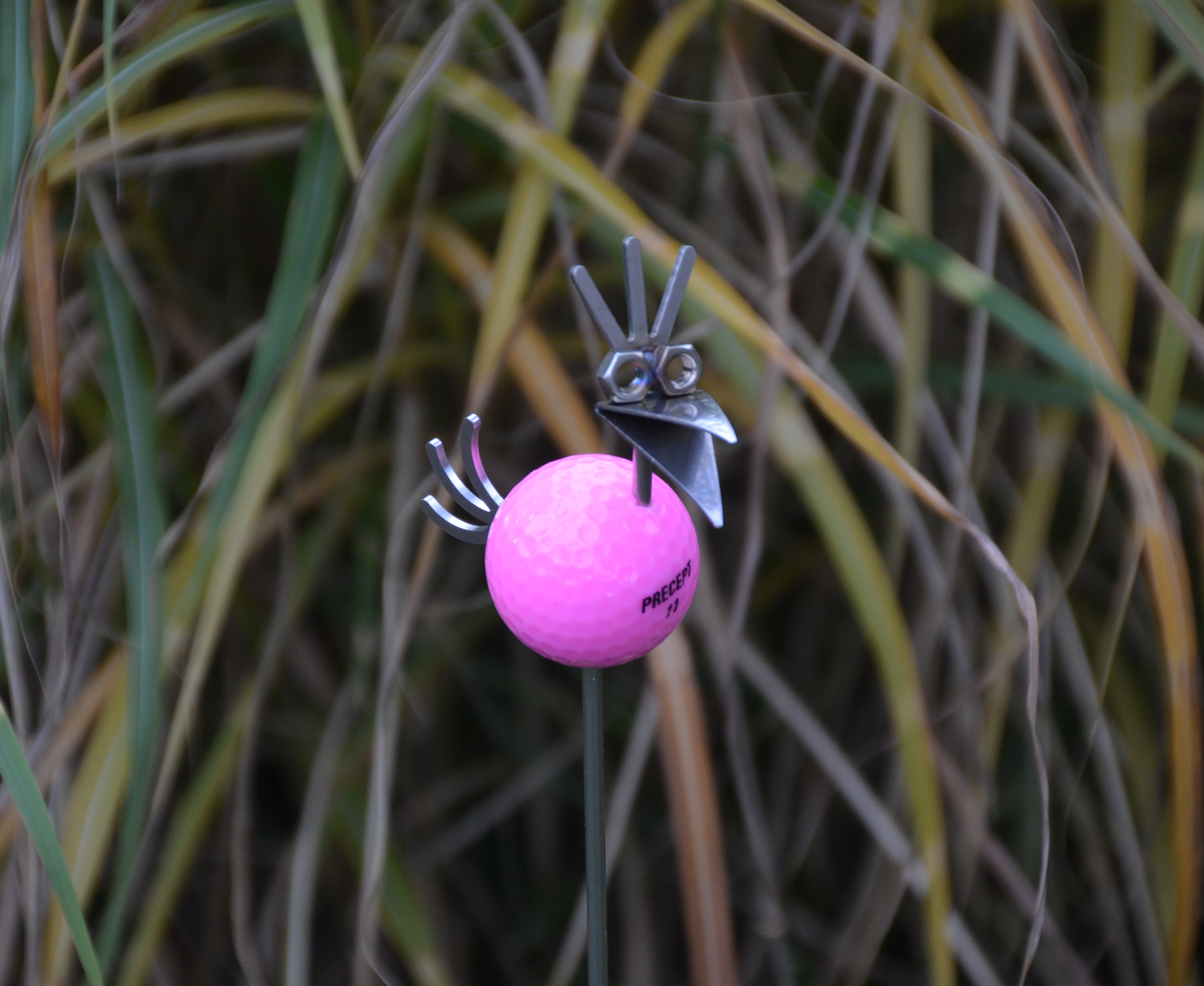 Golffågel Rosa På Pinne
