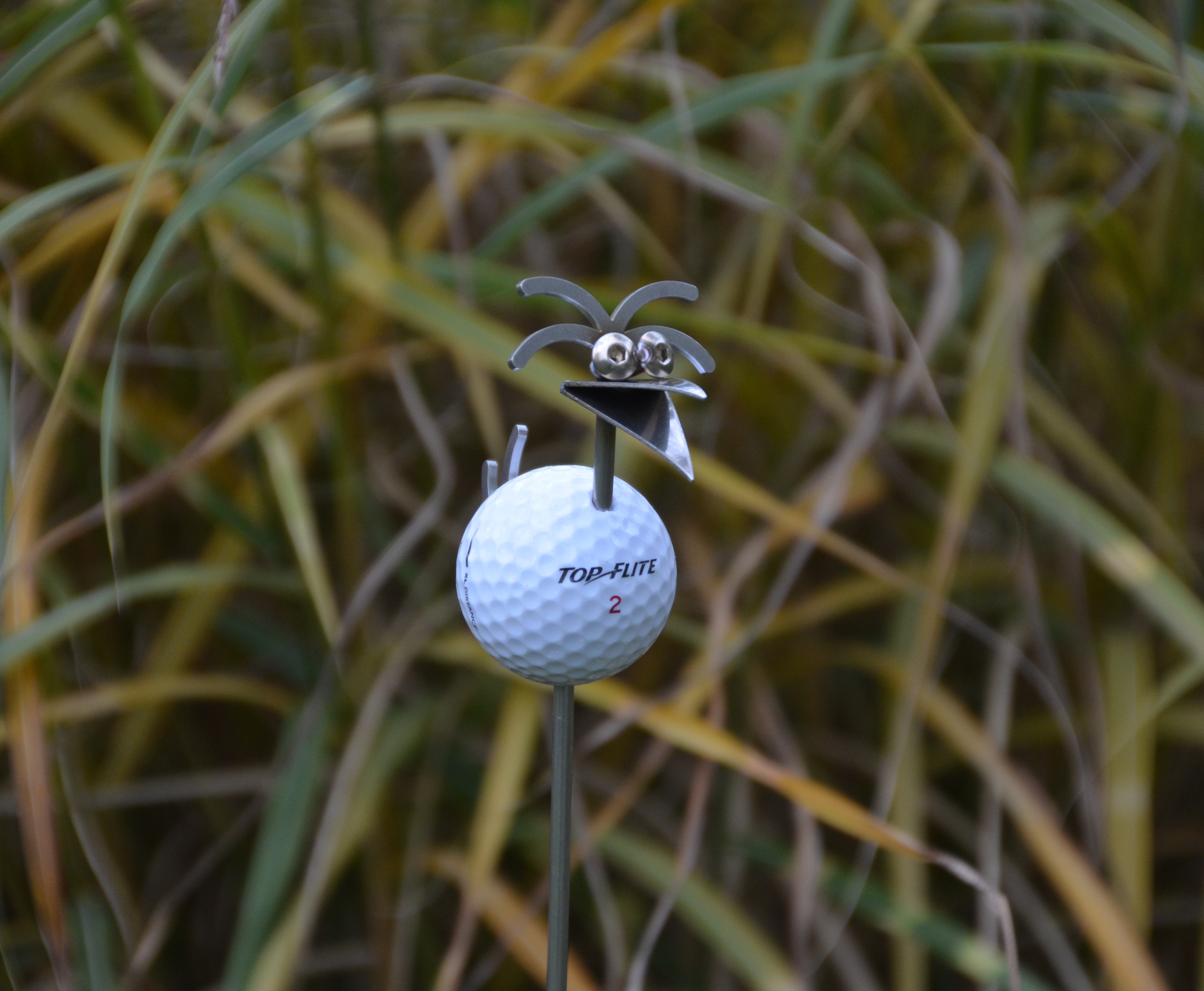 Golffågel Mittbena På Pinne