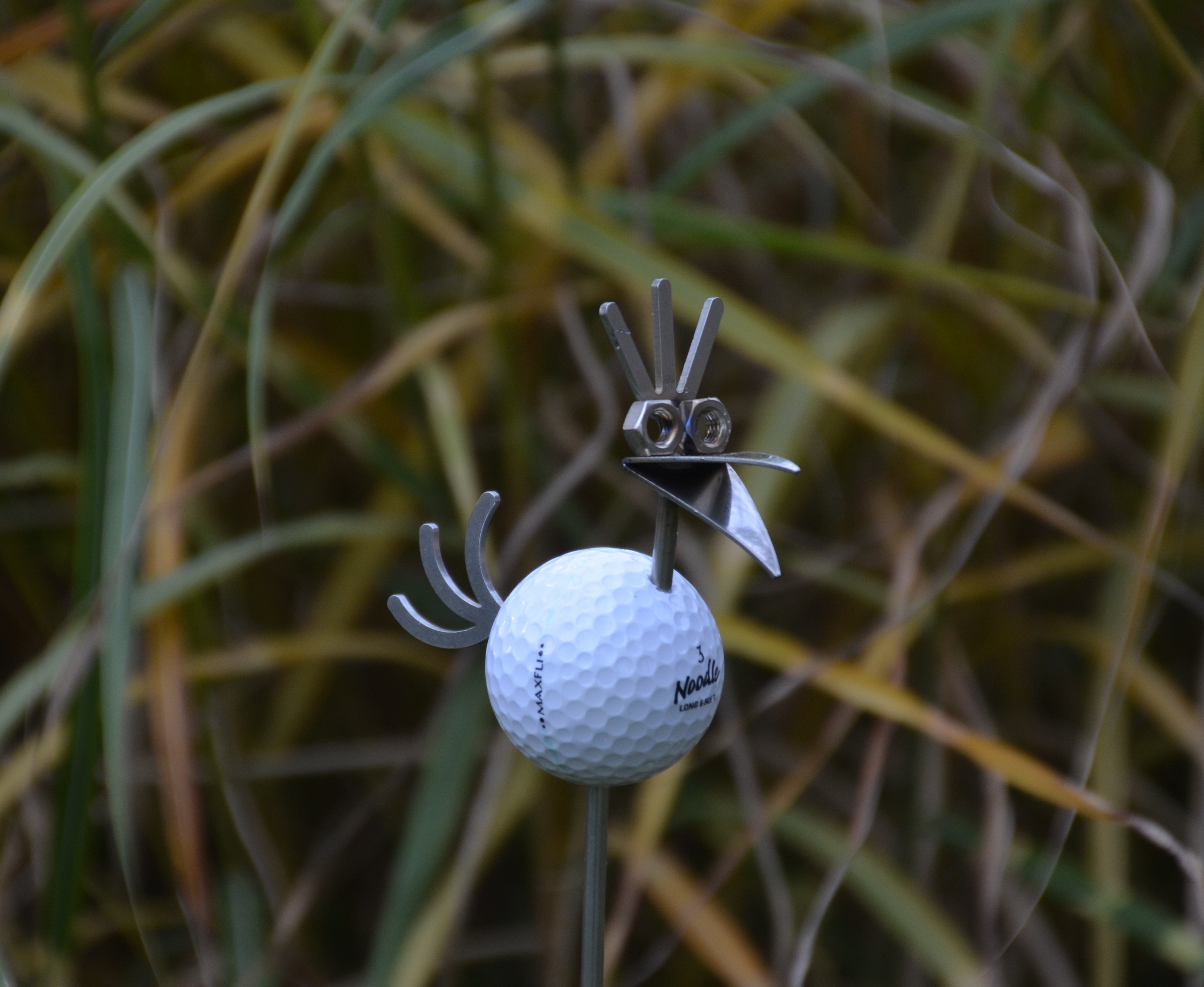 Golffågel Sprethår På Pinne