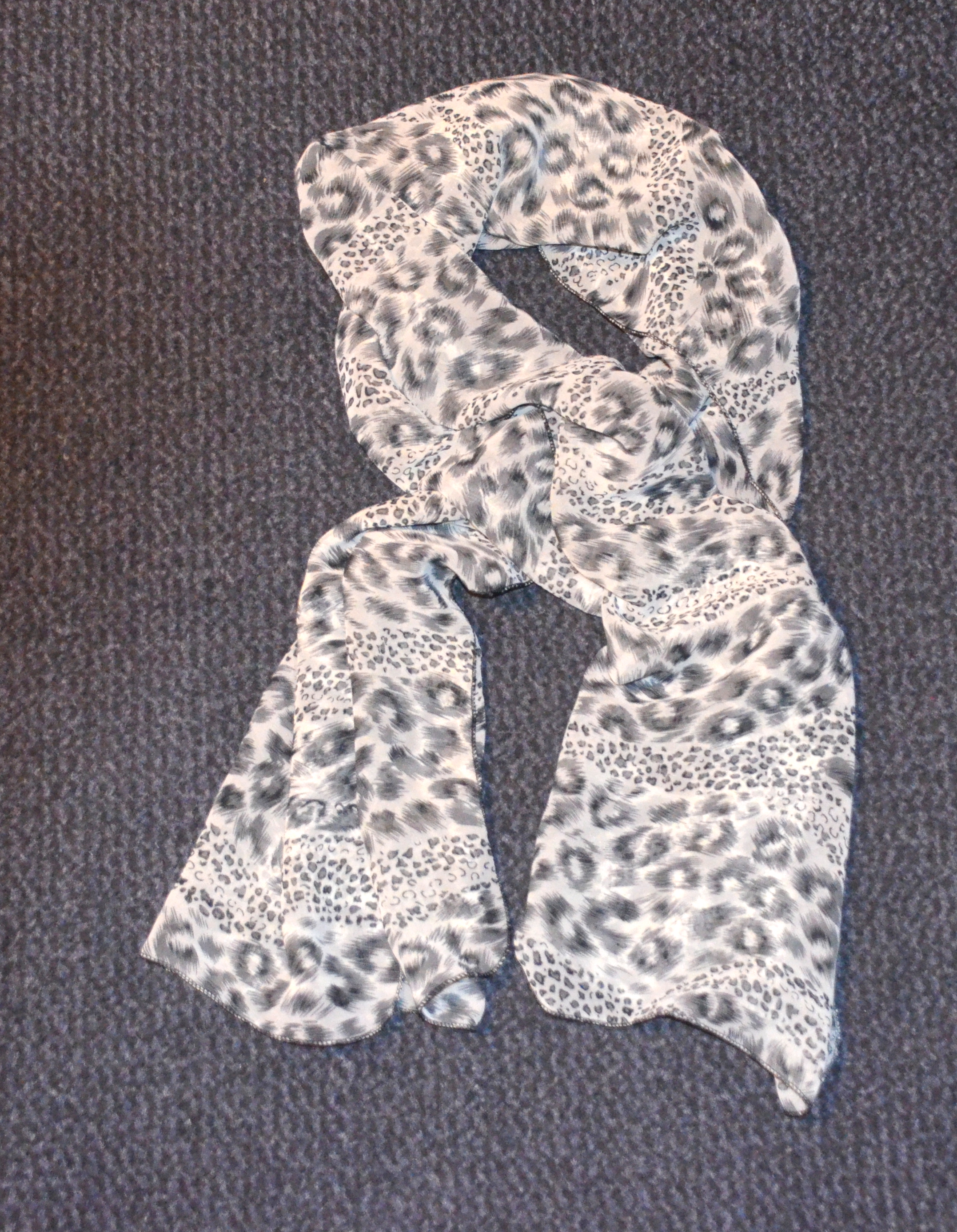 Scarf Beige Svart