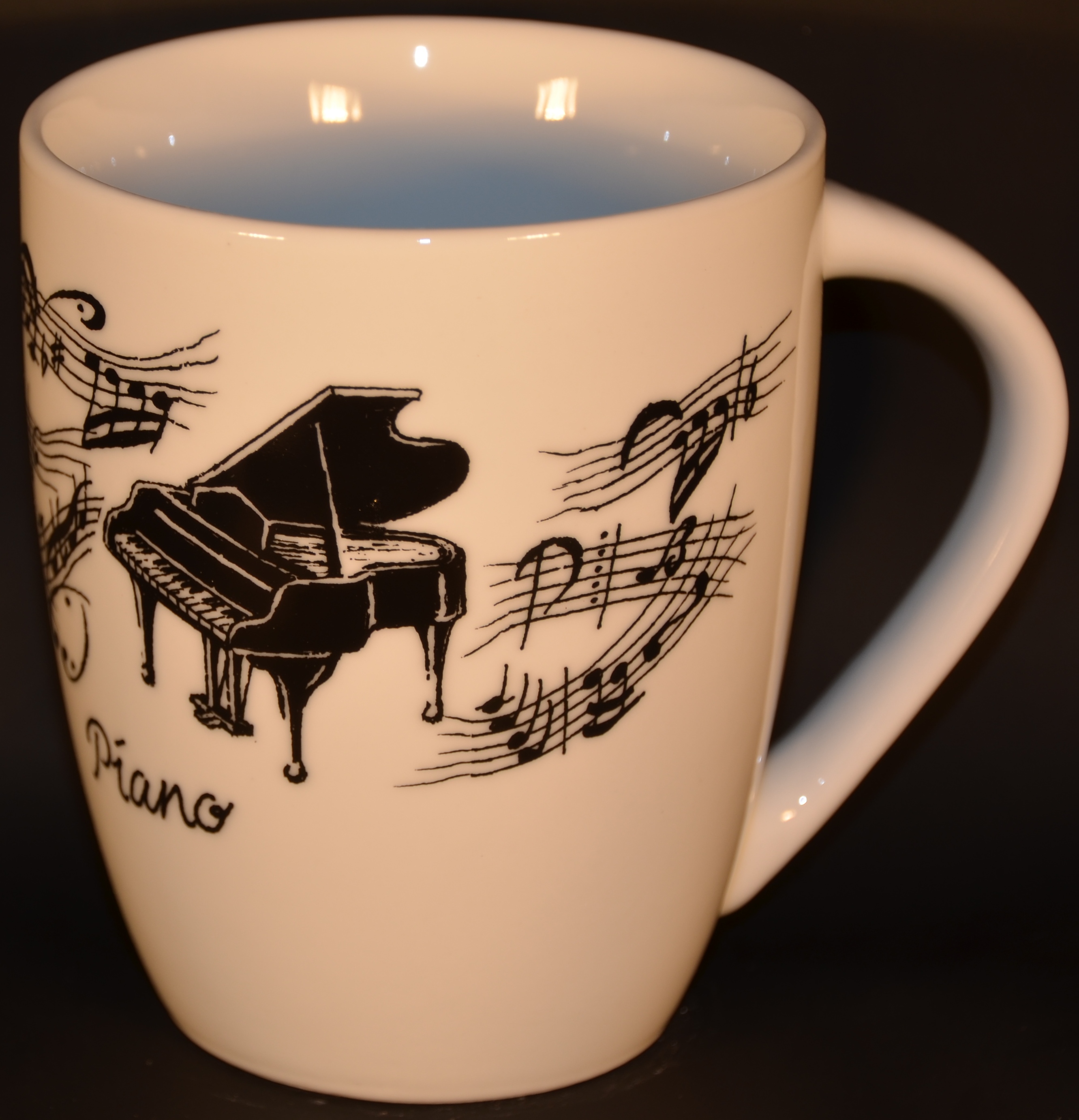 Mugg Vit Piano