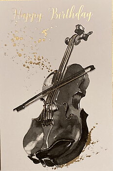 Kort Happy Birthday Violin