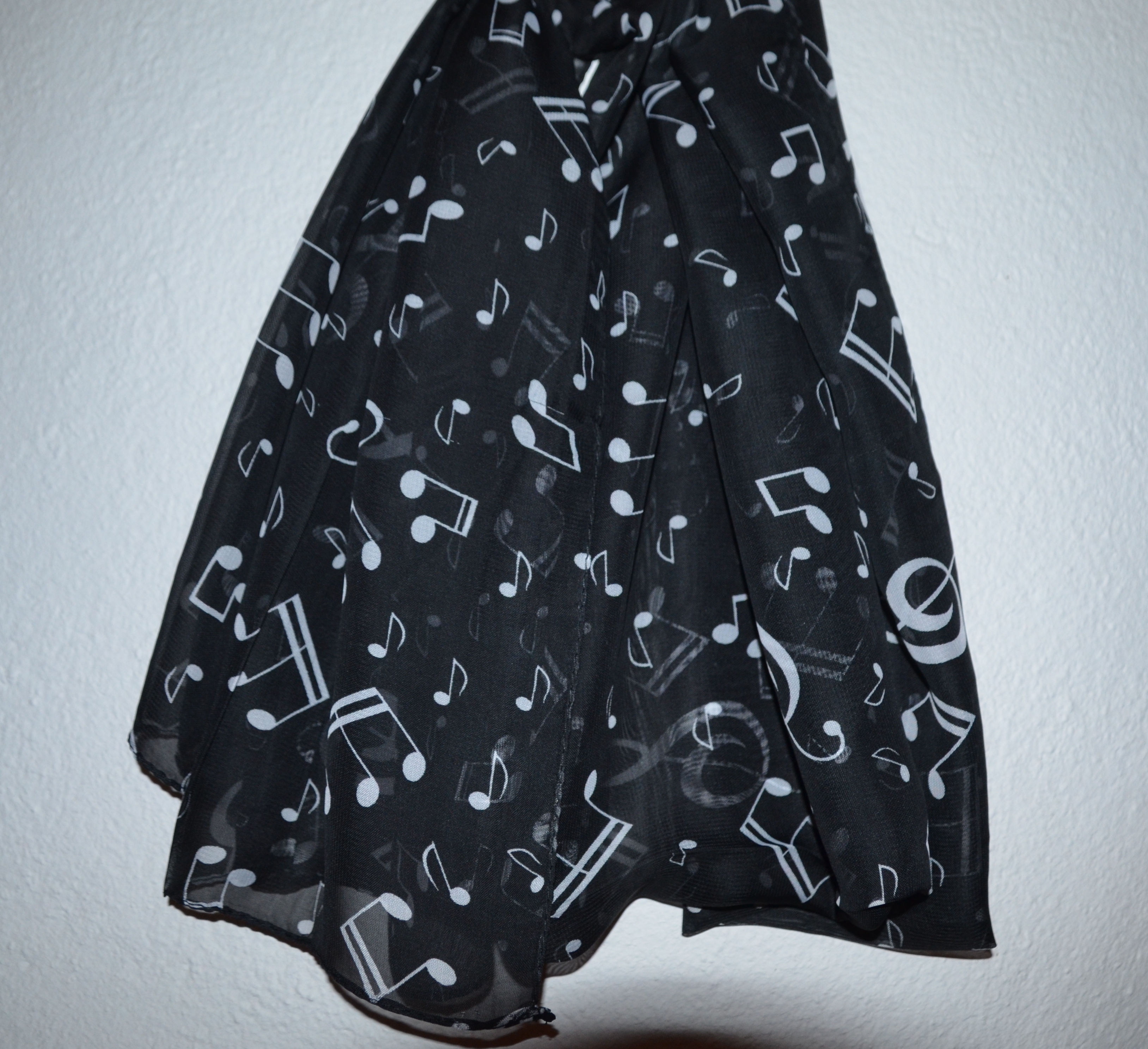 Scarf Noter Svart Kvadratisk