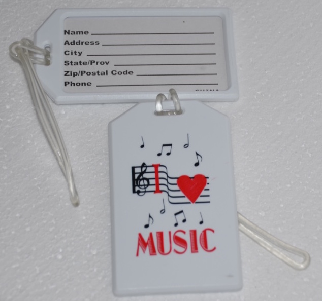 Adresslapp Bagage Musik