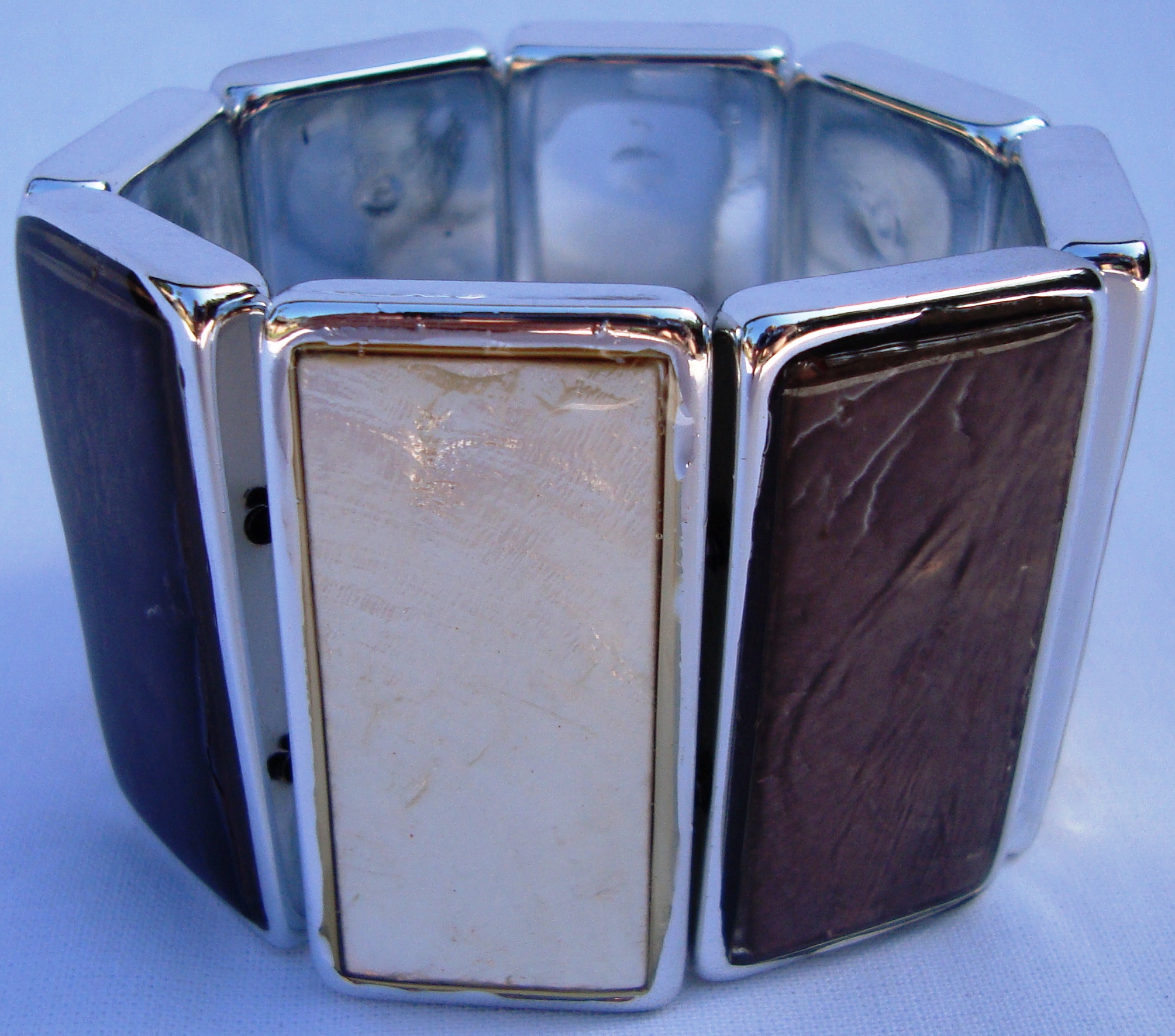 Armband Brun Capiz Rektangulär