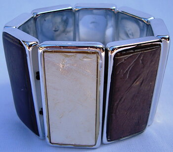 Armband Brun Capiz Rektangulär