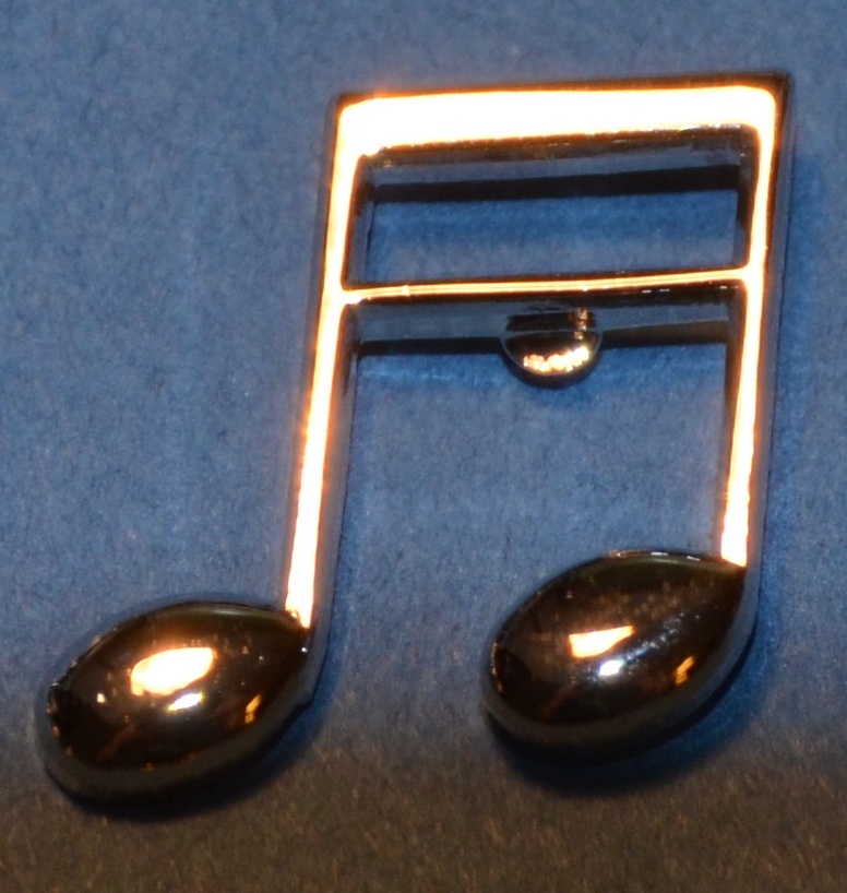 Pin Sextondelsnoter Silver