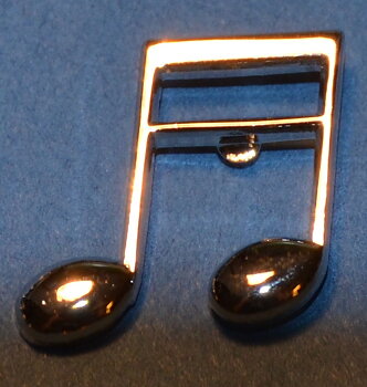 Pin Sextondelsnoter Silver