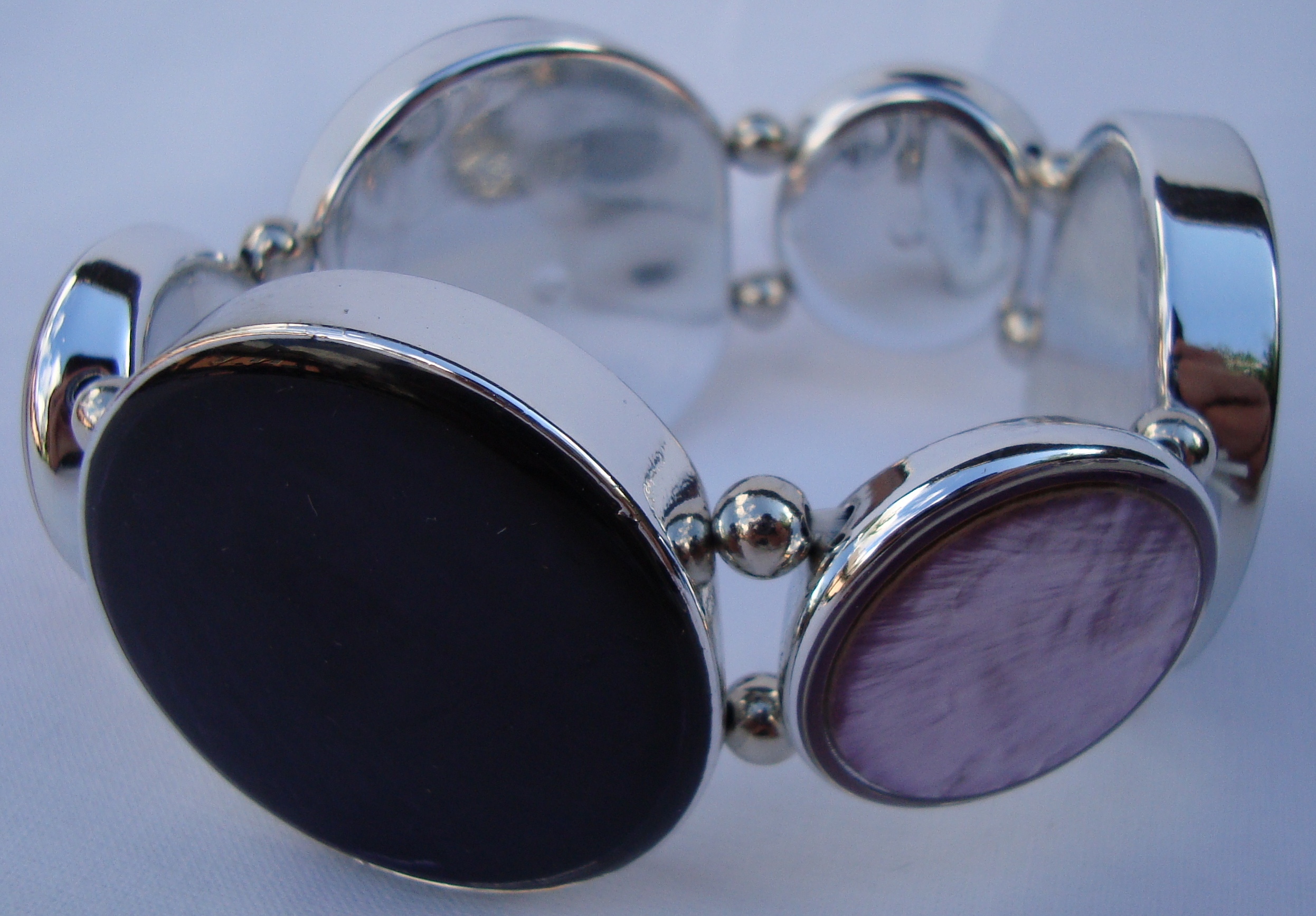 Armband Lila Capiz Rund - 2