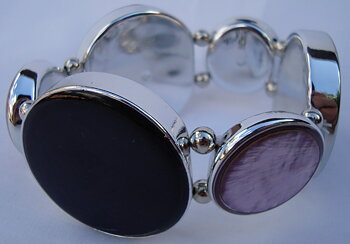 Armband Lila Capiz Rund