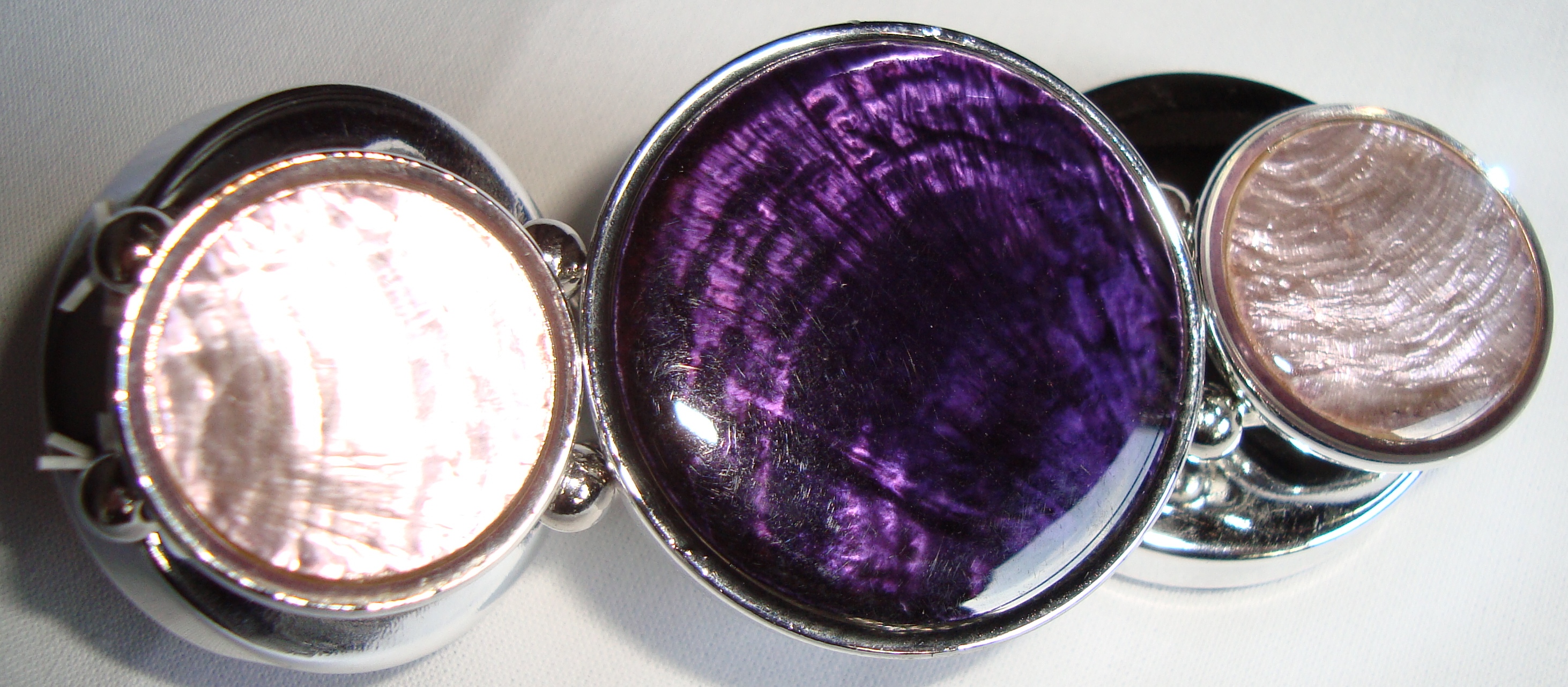Armband Lila Capiz Rund