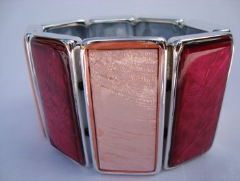 Armband Rosa Capiz Rektangulär
