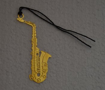 Bokmärke Saxofon Guld