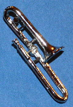 Pin Trombon Silver