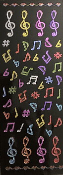 Stickers Musiktecken Glitter