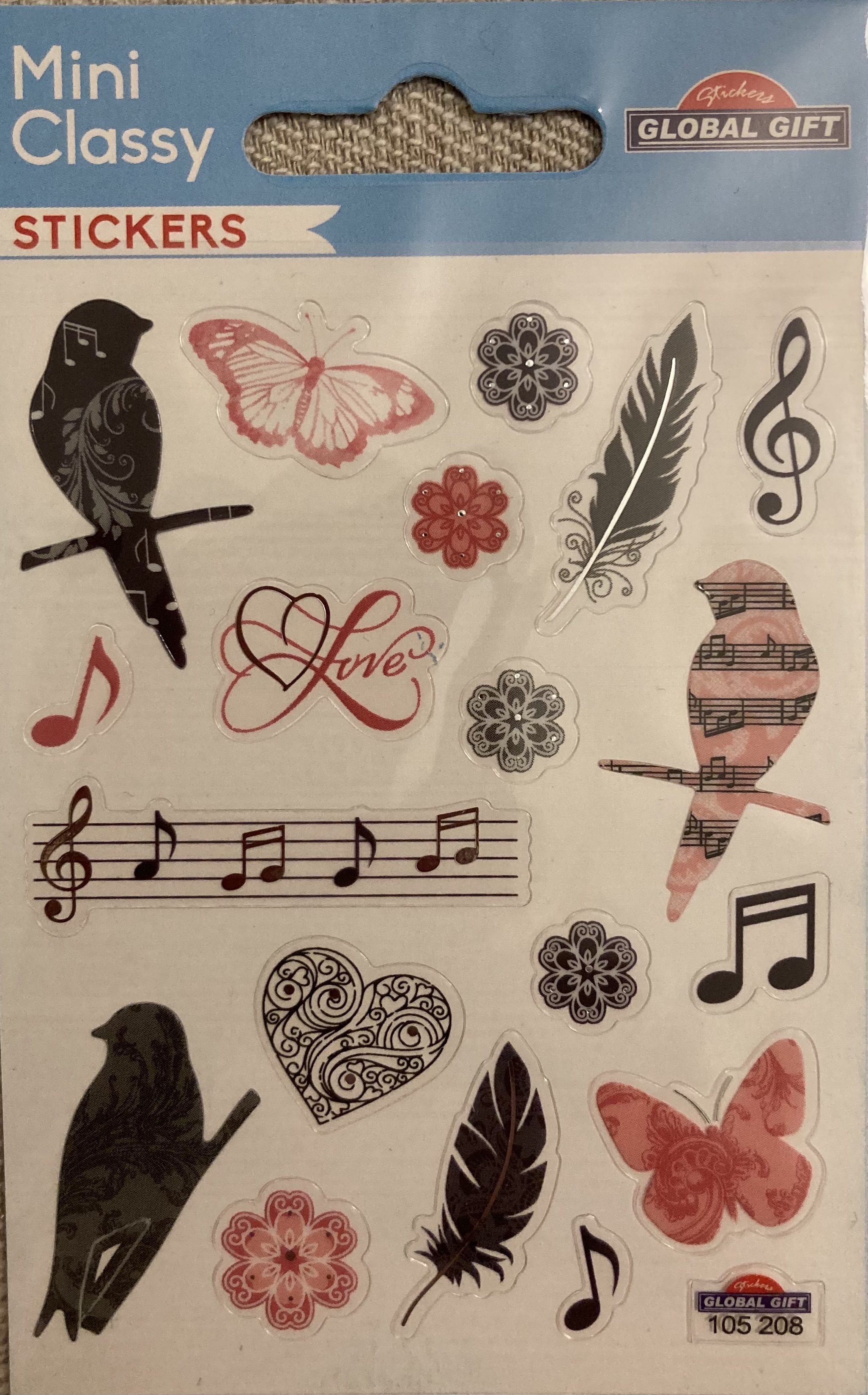 Musikstickers Fåglar