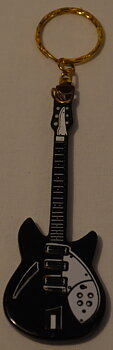 Nyckelring Trägitarr Rickenbacker Svart