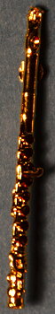 Pin Tvärflöjt Guld