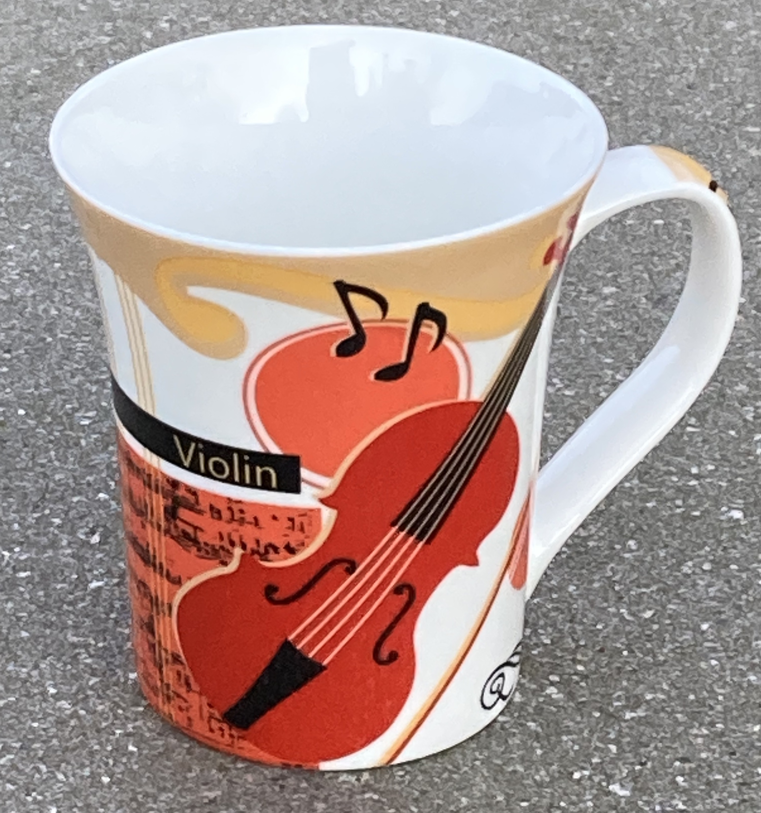 Mugg Gulröd Violin